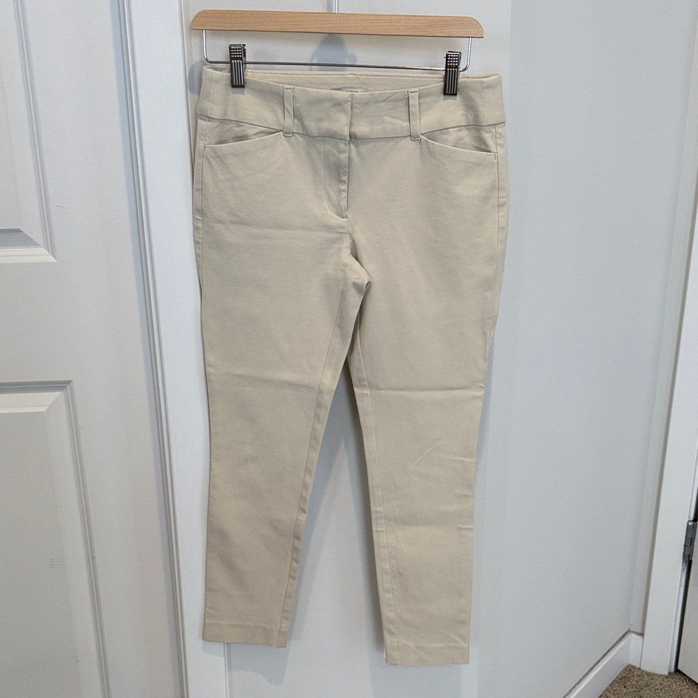 LOFT Petite Off-White Trousers